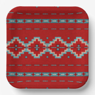 Borden voor het Southwest Mesas Geometric Design P Papieren Bordje