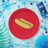 Borden voor hotdog papier papieren bordje (Feest)
