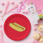 Borden voor hotdog papier papieren bordje (Feest)