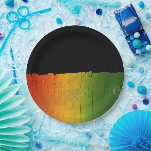 Borden voor ijs, goud en groenboek papieren bordje (Feest)