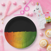 Borden voor ijs, goud en groenboek papieren bordje (Feest)