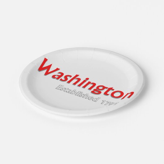 Borden voor in Washington gevestigde themapartijen Papieren Bordje (Gekanteld)