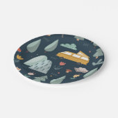 Borden voor kampeerartikelen papieren bordje (Gekanteld)