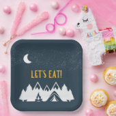 Borden voor kampeerartikelen papieren bordje (Feest)