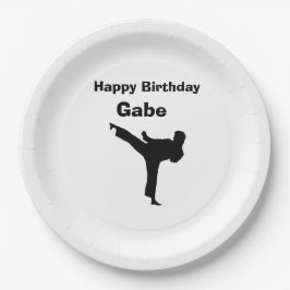 borden voor "Karate" papier Papieren Bordje