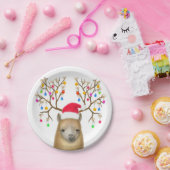 Borden voor kerstalpaca papieren bordje (Feest)