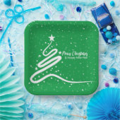 Borden voor kerstbomen en sneeuwbalpapier papieren bordje (Feest)