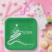 Borden voor kerstbomen en sneeuwbalpapier papieren bordje (Feest)