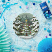 Borden voor kerstboomstampapier papieren bordje (Feest)