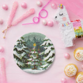 Borden voor kerstboomstampapier papieren bordje (Feest)