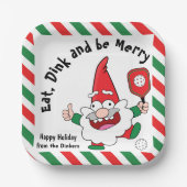 Borden voor kerstcadeaubonpapier papieren bordje (Voorkant)