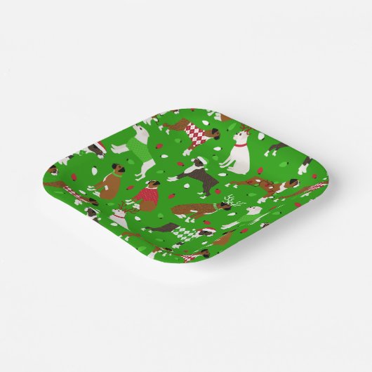 Borden voor kerstcadeaupapier papieren bordje (Gebogen)