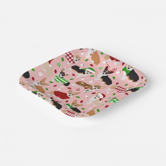 Borden voor kerstcadeaupapier papieren bordje (Gebogen)