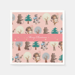 Borden voor kerstcadeaupapier servet