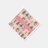 Borden voor kerstcadeaupapier servet (Hoek)