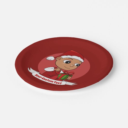 Borden voor kerstcadeaupapier voor baby papieren bordje (Gekanteld)