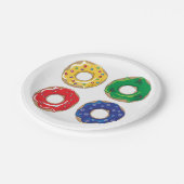 Borden voor kerstdonuts papieren bordje (Gekanteld)