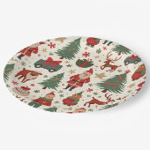 Borden voor kerstfeestdagen papieren bordje (Gekanteld)