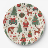 Borden voor kerstfeestdagen papieren bordje (Voorkant)