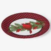 Borden voor kerstkardinaal papier papieren bordje (Gekanteld)