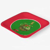 Borden voor kerstkleuren papieren bordje (Gebogen)