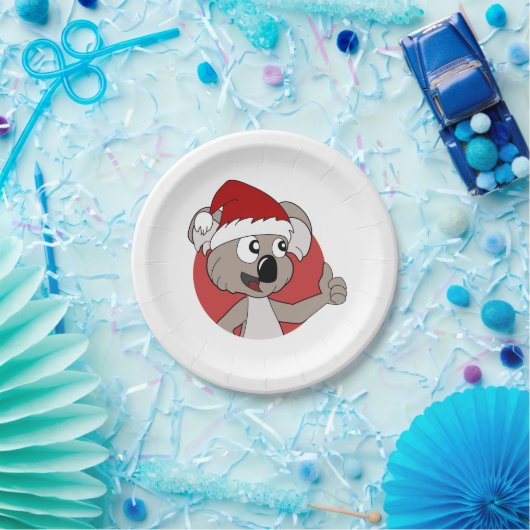 Borden voor kerstkoala-cartoon papieren bordje (Feest)