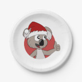 Borden voor kerstkoala-cartoon papieren bordje (Voorkant)