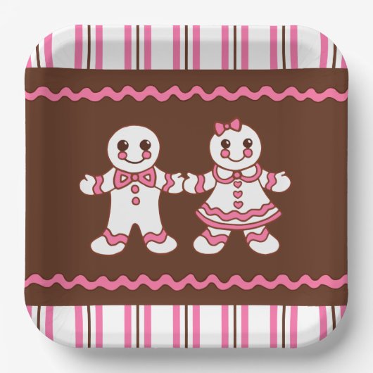 Borden voor kerstkoekjes papieren bordje (Voorkant)