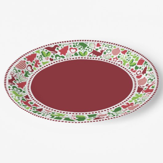 Borden voor kerstmaanden (DKRD) Papieren Bordje (Gekanteld)