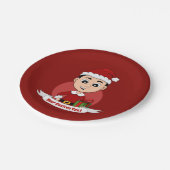 Borden voor kerstmanpapier, cartoon papieren bordje (Gekanteld)