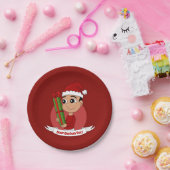 Borden voor kerstmanpapier, cartoon papieren bordje (Feest)
