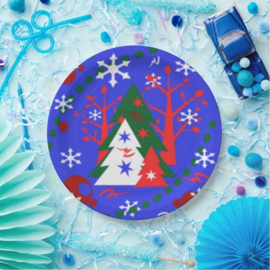 Borden voor kerstontwerper - cadeaus papieren bordje (Feest)