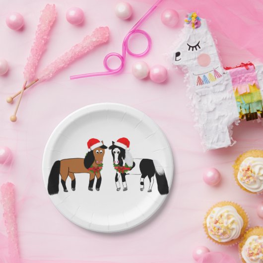 Borden voor kerstpaarden papieren bordje (Feest)