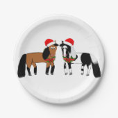 Borden voor kerstpaarden papieren bordje (Voorkant)