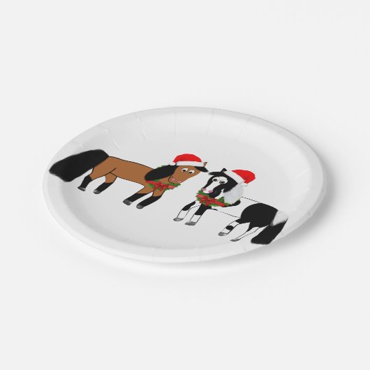 Borden voor kerstpaarden papieren bordje (Gekanteld)