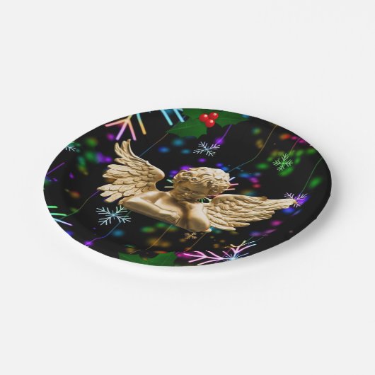 Borden voor kerstpapier, Angel Papieren Bordje (Gekanteld)