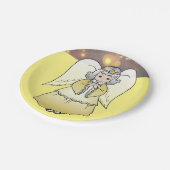 Borden voor kerstpapier, Angel Papieren Bordje (Gekanteld)