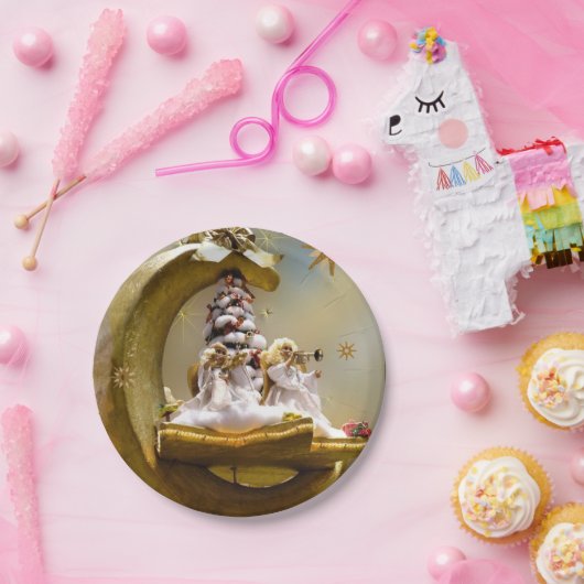 Borden voor kerstpapier, Angel Papieren Bordje (Feest)