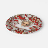 Borden voor kerstpapier, Angel Papieren Bordje (Gekanteld)