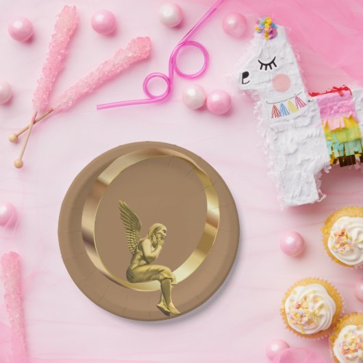 Borden voor kerstpapier, Angel Papieren Bordje (Feest)