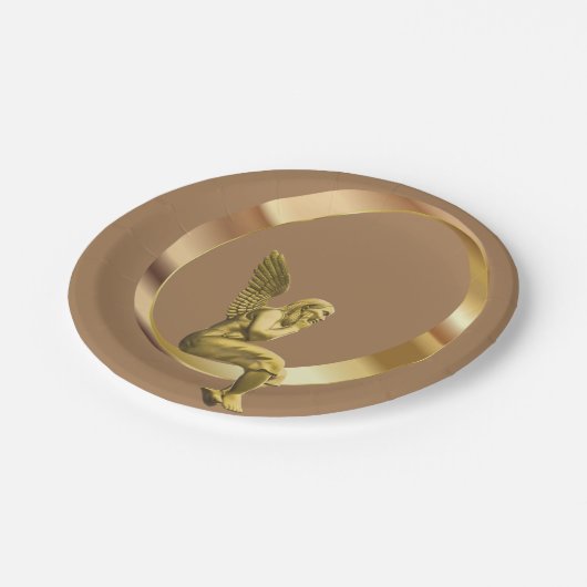 Borden voor kerstpapier, Angel Papieren Bordje (Gekanteld)