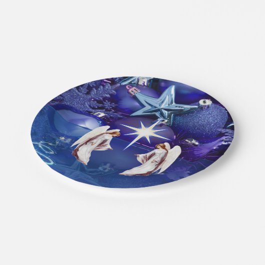 Borden voor kerstpapier, Angels Papieren Bordje (Gekanteld)