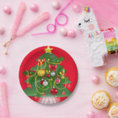 Borden voor kerstpapier, bomen papieren bordje (Feest)