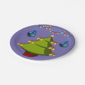 Borden voor kerstpapier, bomen papieren bordje (Gekanteld)