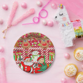 Borden voor kerstpapier, Dierrenderkerstkerstman E Papieren Bordje (Feest)