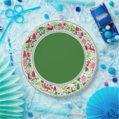 Borden voor kerstpapier (DKGR) Papieren Bordje (Feest)