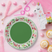 Borden voor kerstpapier (DKGR) Papieren Bordje (Feest)