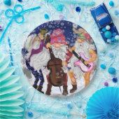 Borden voor kerstpapier Happy Gnomen Music Band Papieren Bordje (Feest)