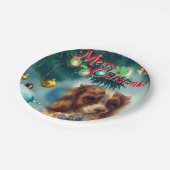 Borden voor kerstpapier, hond papieren bordje (Gekanteld)