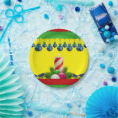 Borden voor kerstpapier, kaars papieren bordje (Feest)